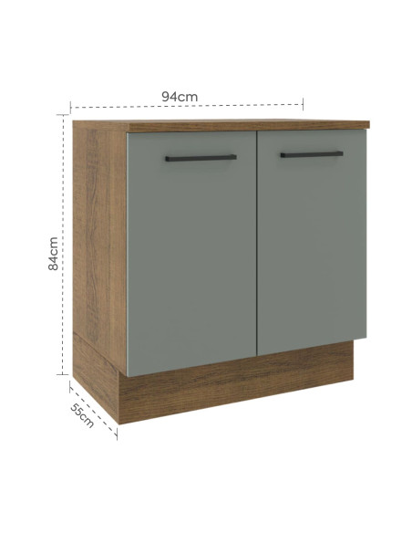 Base cocina Agata gris 2 puertas 80cm