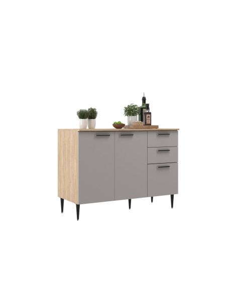 Base cocina Amalia 2 puertas 3 cajones 120cm