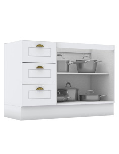 Base Cocina Americana Blanco 120cm - Muebles de Cocina 2
