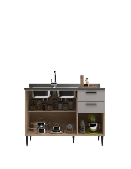 Base cocina Amalia 2 puertas 3 cajones 120cm