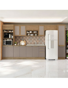 Base cocina Botanic verde 2 puertas 80cm 2