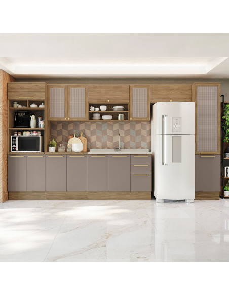 Base cocina Botanic verde 2 puertas 80cm