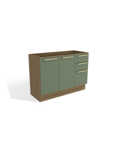 Base cocina Botanic verde 2 puertas 120cm