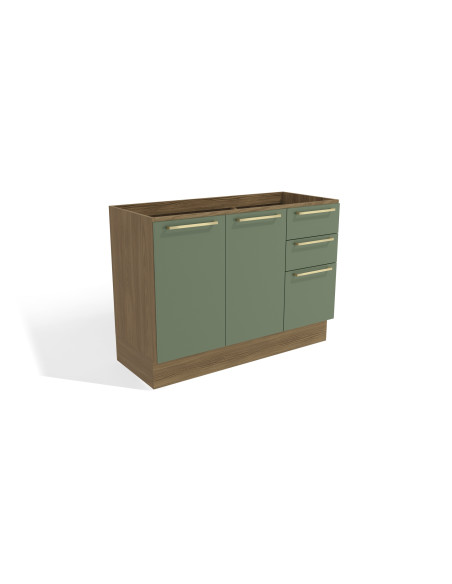 Base cocina Botanic verde 2 puertas 120cm