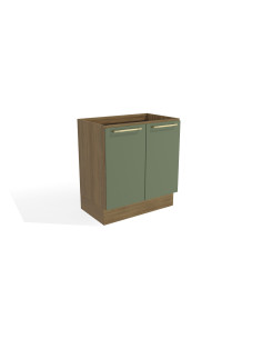Base cocina Botanic verde 2 puertas 80cm