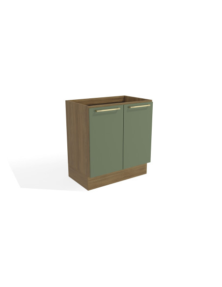 Base cocina Botanic verde 2 puertas 80cm