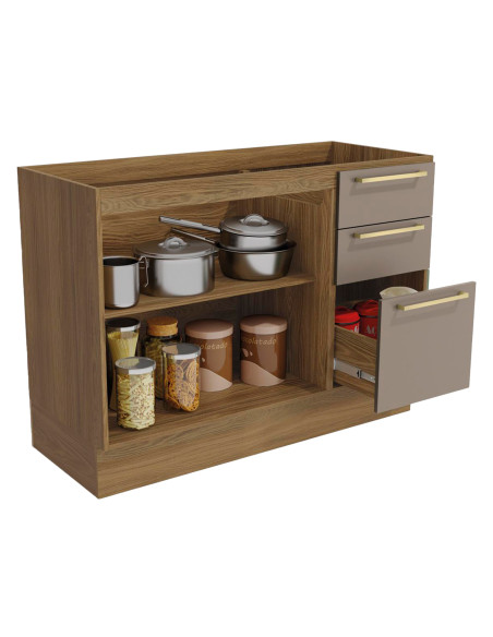 Base cocina Botanic verde 2 puertas 120cm