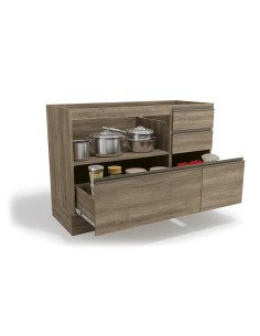 Base cocina Maxxi café 4 cajones 120cm 2
