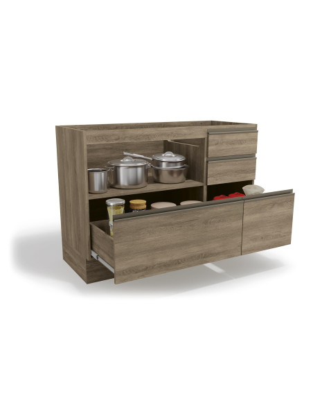 Base cocina Maxxi café 4 cajones 120cm
