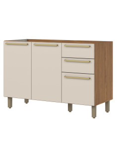 Base cocina Requinte 3 puertas 2 cajones 120cm