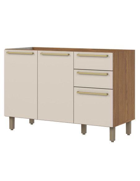 Base cocina Requinte 3 puertas 2 cajones 120cm