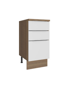 Base cocina Stella blanco 3 cajones 40cm
