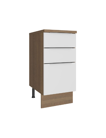 Base cocina Stella blanco 3 cajones 40cm