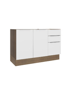 Base cocina Stella blanco 2 puertas 3 cajones 120cm