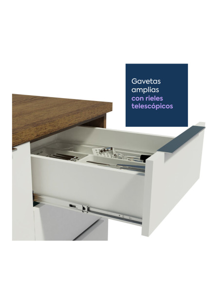 Base cocina Stella blanco 3 cajones 60cm