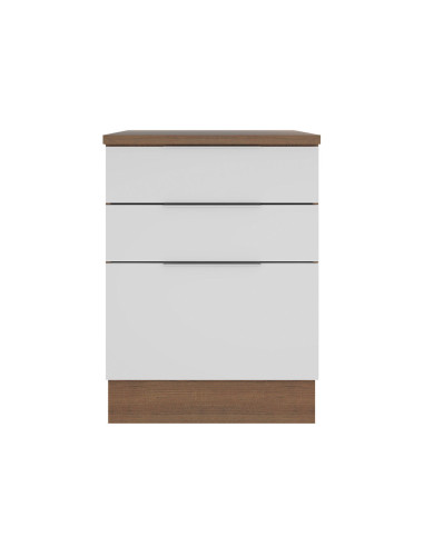 Base Cocina Stella Blanco 3 Cajones 60cm - Mueble Modular