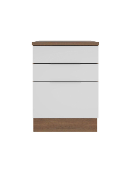 Base cocina Stella blanco 3 cajones 60cm