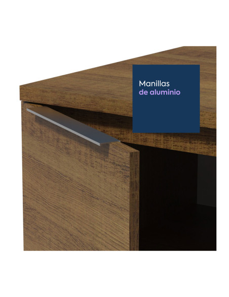 Base cocina Stella café 2 puertas 3 cajones 120cm