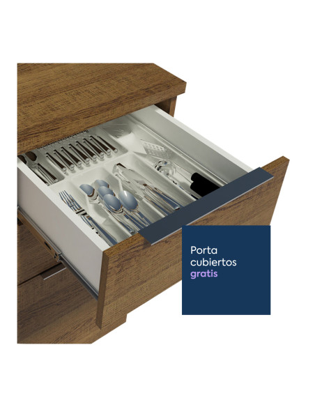 Base cocina Stella café 3 cajones 40cm