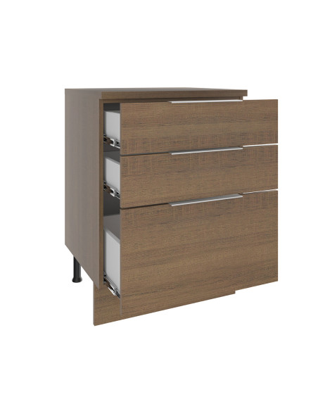 Base cocina Stella café 3 cajones 60cm