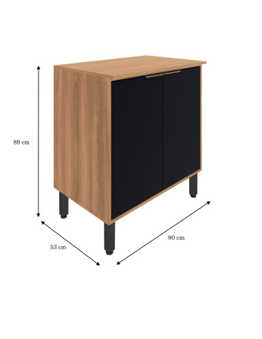 Base Cocina Thalita 2 Puertas 80 Cm - Mueble Moderno de MDP