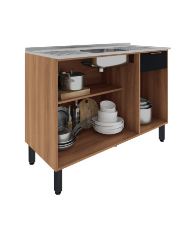 Base Cocina Thalita 3 Puertas 1 Cajón 120cm - Mueble Cocina