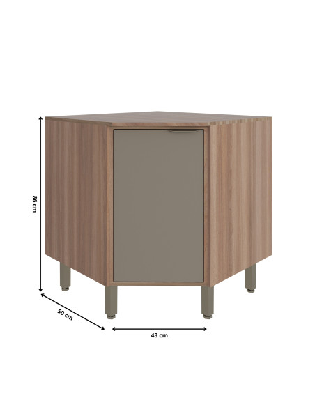 Base esquinero Louise 1 puerta 80cm