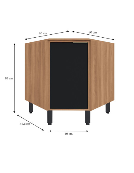 Base esquinero cocina Thalita 80cm