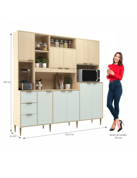 Cocina compacta Fernanda menta