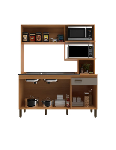 Cocina Compacta Evelyn Grafito - Diseño Moderno y Funcional