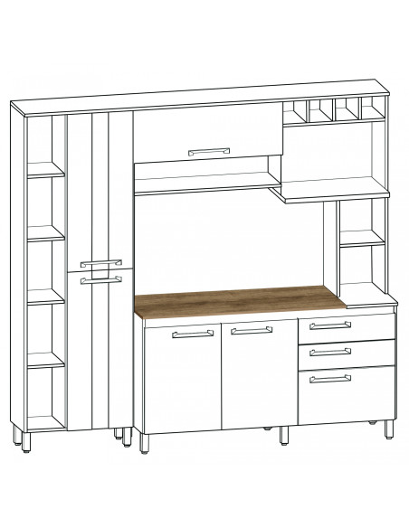 Cubierta de cocina Aglo Salmao 120cm