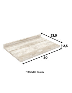 Cubierta de cocina Americana gris 80cm 2