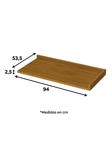 Cubierta de Cocina Esquina Americana Café 94cm - Muebles Cocina