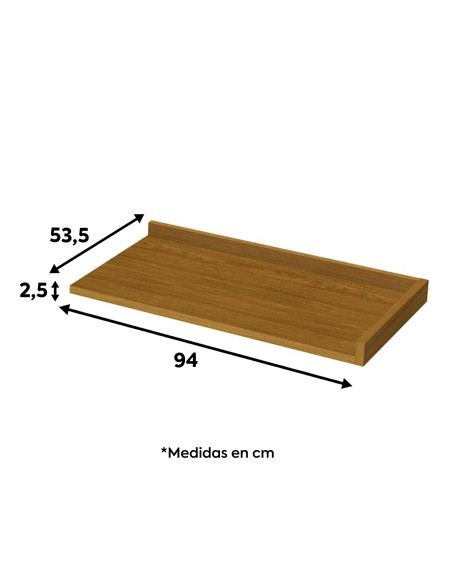 Cubierta de Cocina Esquina Americana Café 94cm - Muebles Cocina