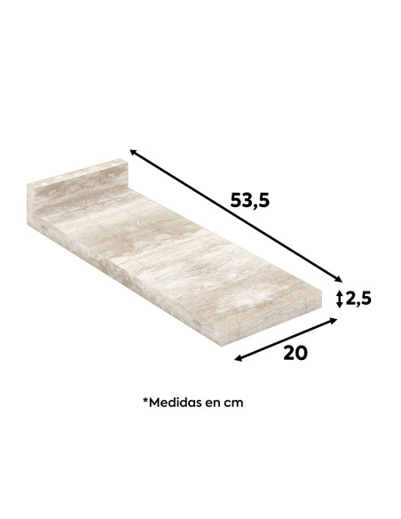 Cubierta de cocina Americana gris 20cm