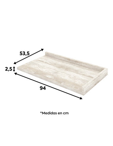 Cubierta de Cocina Esquina Americana Gris 94cm - Muebles Cocina