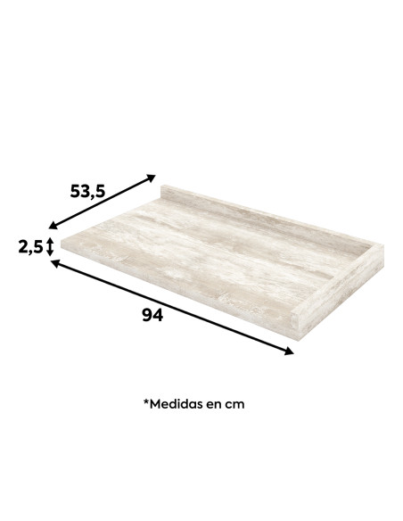 Cubierta de cocina esquina Americana gris 94cm