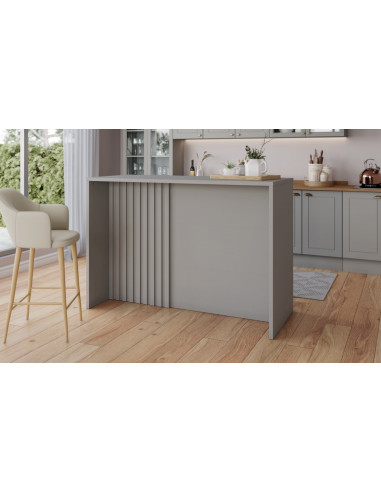 Isla Comedor Americana Gris - Mueble de Cocina Moderno