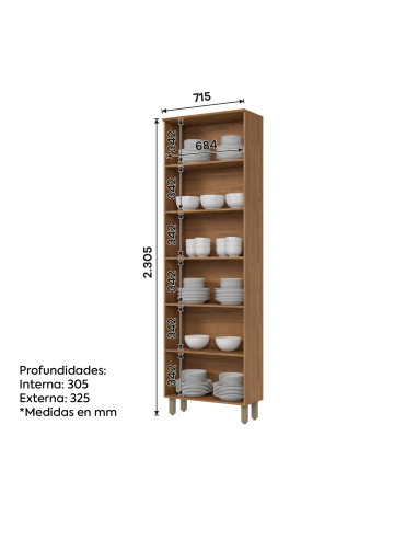 Vitrina Requinte 71.5cm - Mueble de Cocina y Despensa