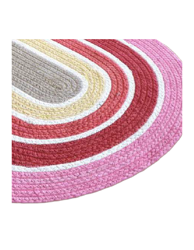 Alfombra Infantil Franjas Ovalada 150x100cm - Decoración Niños
