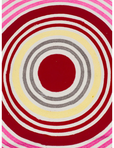 Alfombra Infantil Franjas Circular 120cm - Decoración Niños