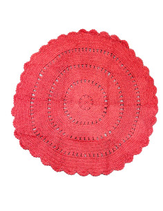 Alfombra infantil 120cm tejida rosado