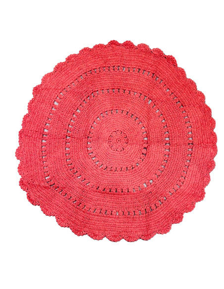 Alfombra infantil 120cm tejida rosado