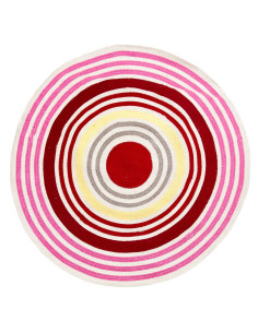 Alfombra infantil 120cm franjas circular