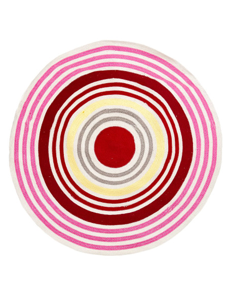 Alfombra infantil 120cm franjas circular