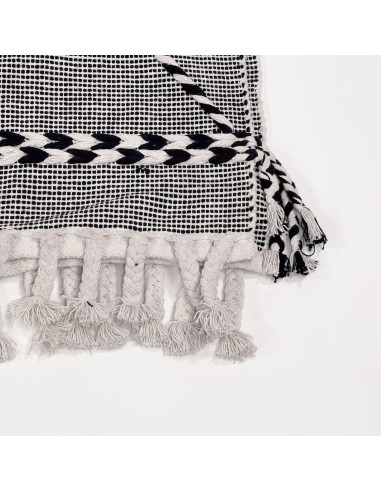 Alfombra Boho Rombos Blanco y Negro 160x230cm - Estilo Moderno