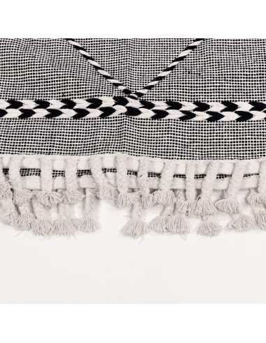 Alfombra Boho Rombos Blanco y Negro 300x200cm - Living