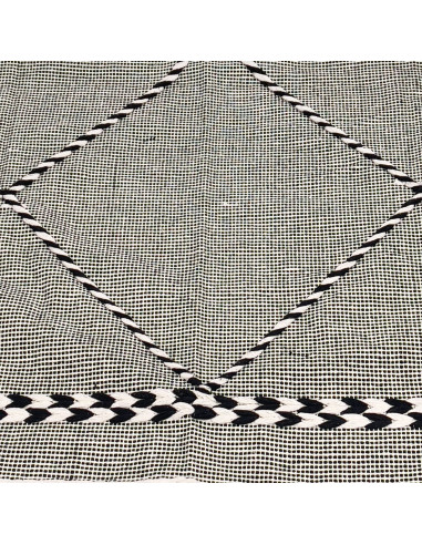 Alfombra Boho Rombos Blanco y Negro 300x200cm - Living