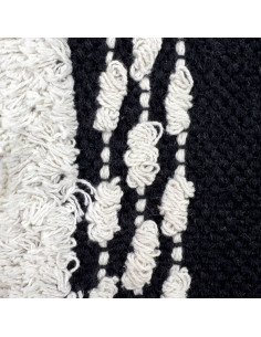 Alfombra 150x210cm líneas shaggy BN 2