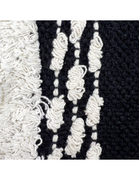 Alfombra 150x210cm líneas shaggy BN